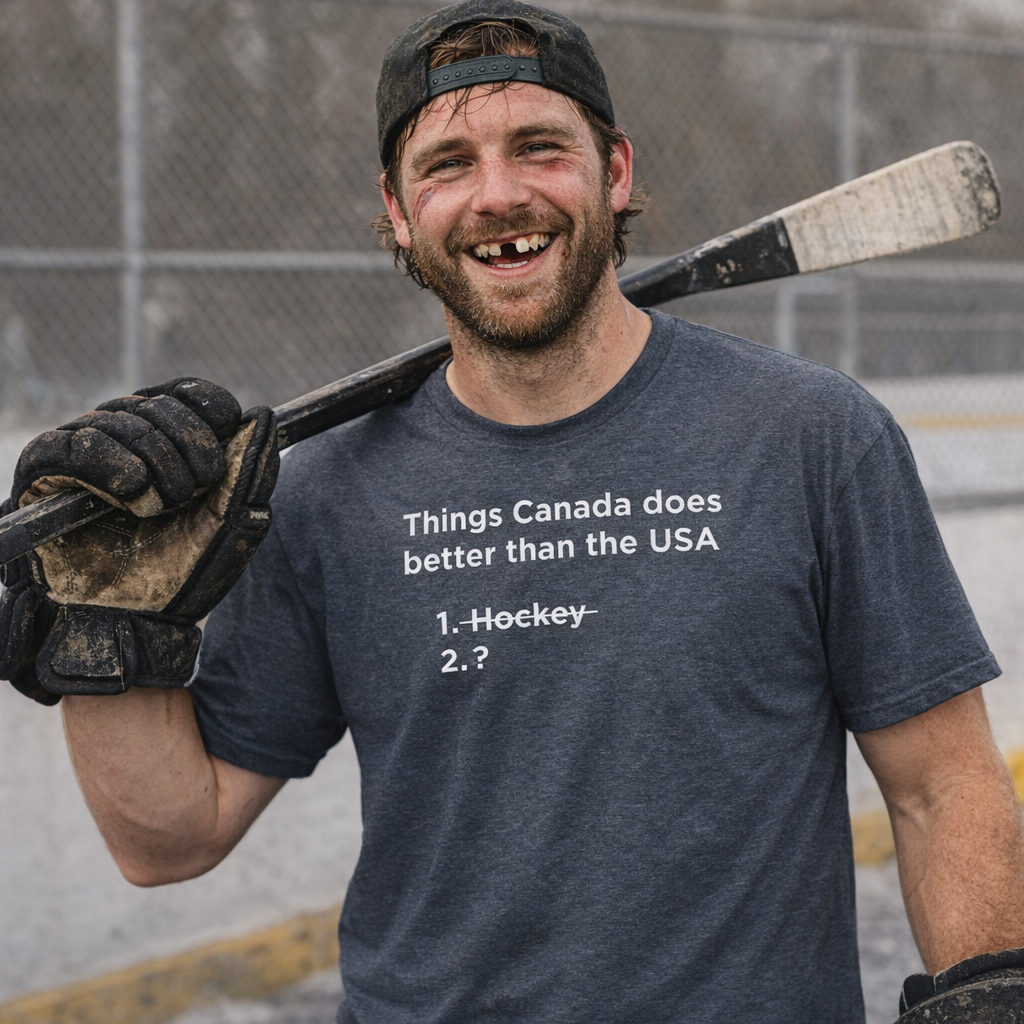 USA Does Hockey Better T-Shirt 222 Threads
