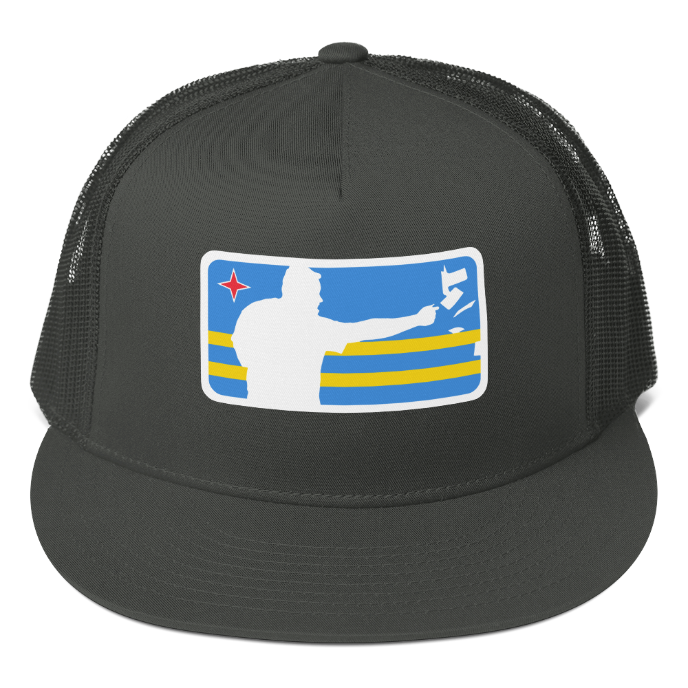 ARUBA Napkin Throwers Trucker Hat Charcoal | 222 Threads