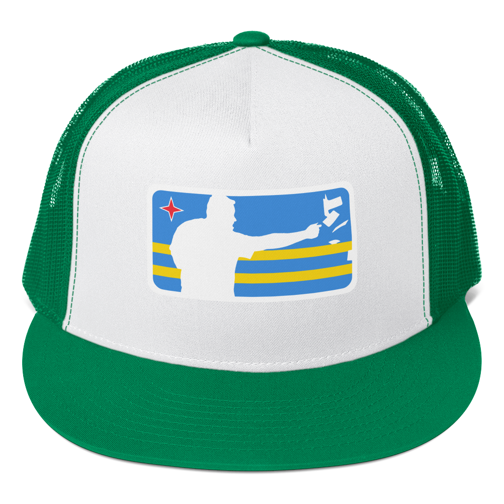ARUBA Napkin Throwers Trucker Hat Kelly/ White/ Kelly | 222 Threads