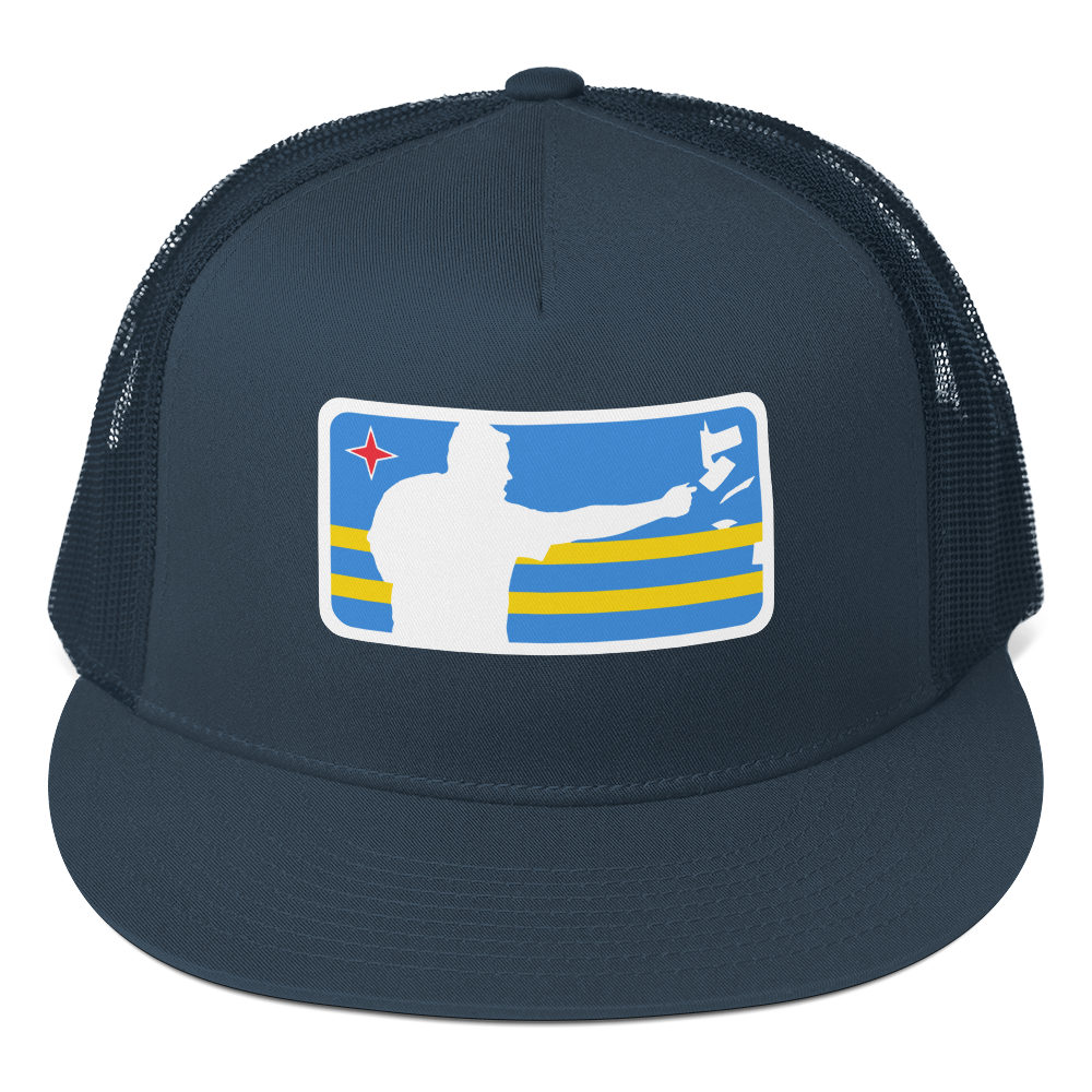 ARUBA Napkin Throwers Trucker Hat Navy | 222 Threads