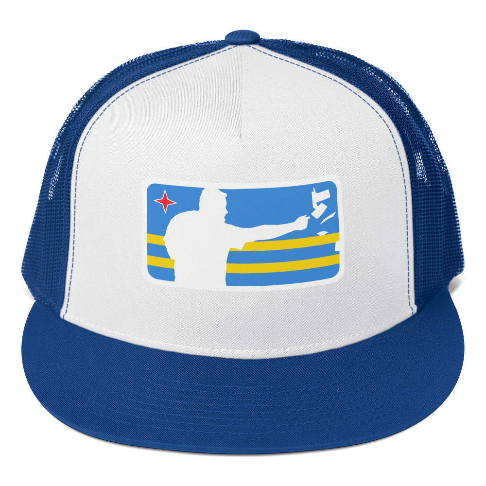 ARUBA Napkin Throwers Trucker Hat Royal/ White/ Royal | 222 Threads