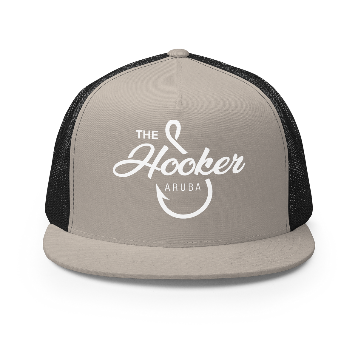 Hooker Charters Aruba Trucker Hat Silver/ Black | 222 Threads