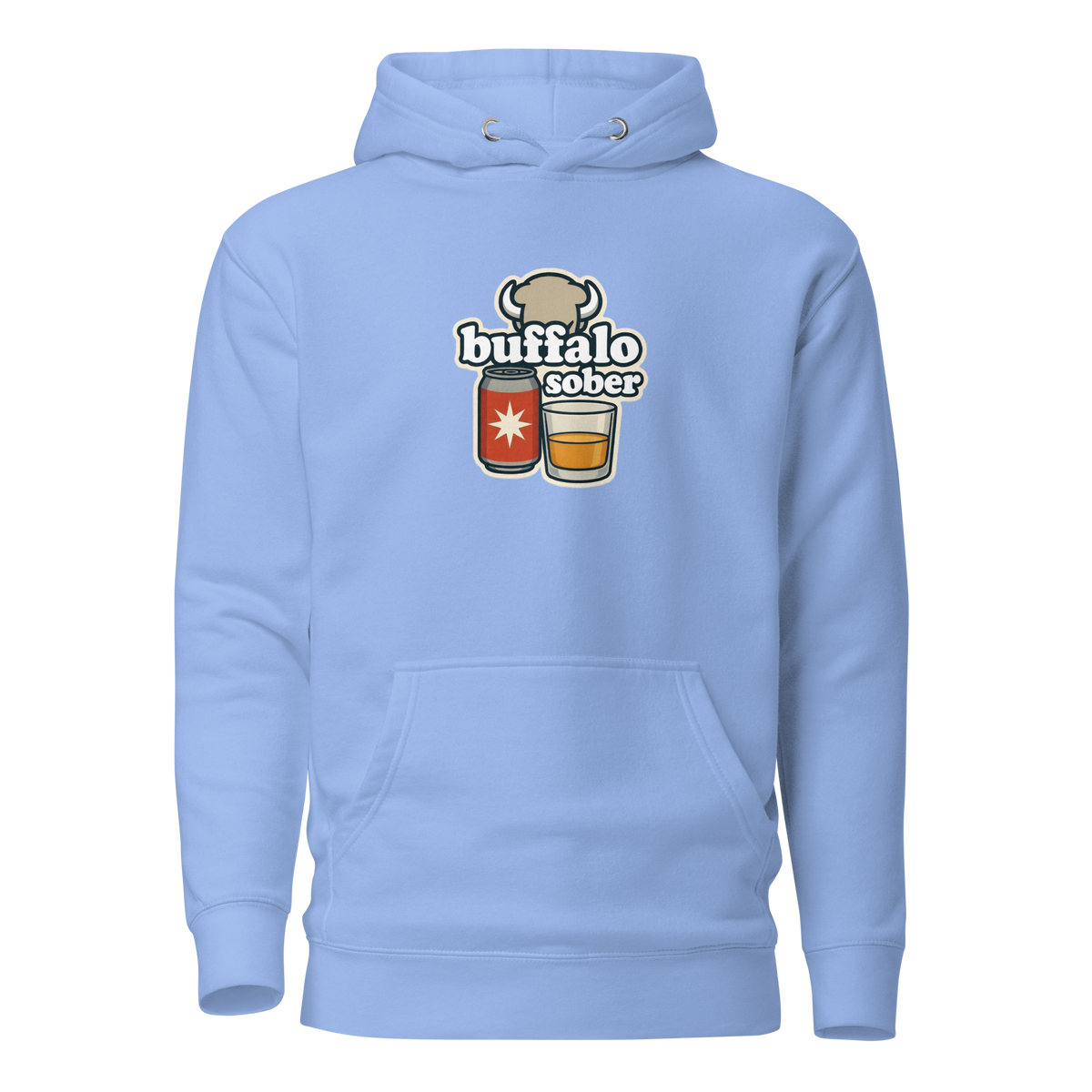 Buffalo Sober Hoodie Carolina Blue | 222 Threads