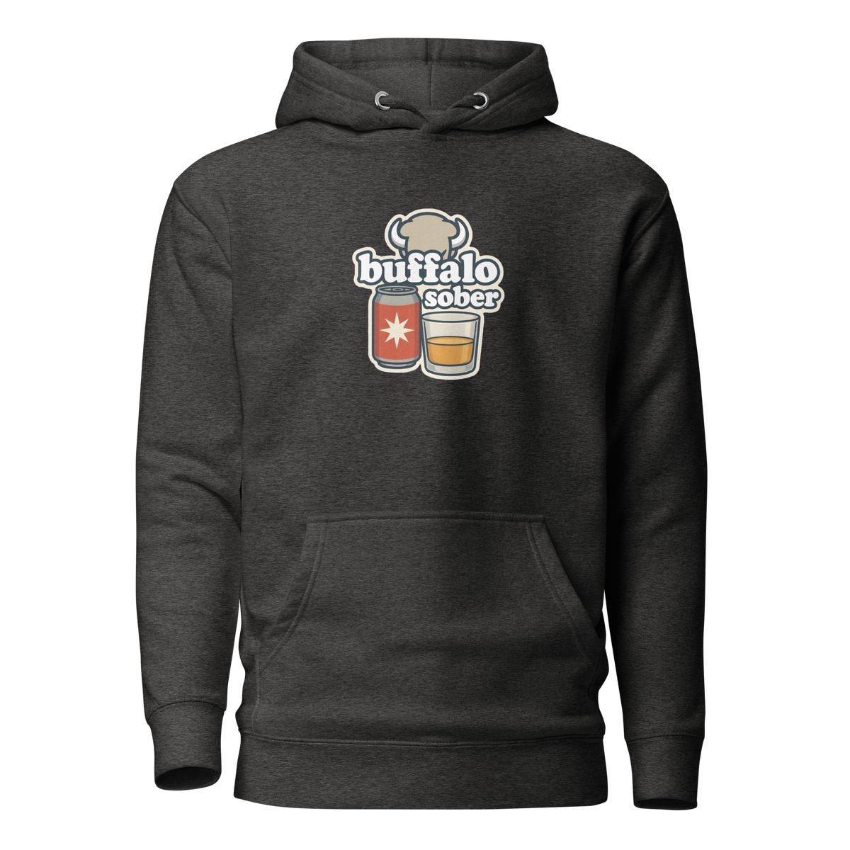 Buffalo Sober Hoodie Charcoal Heather | 222 Threads