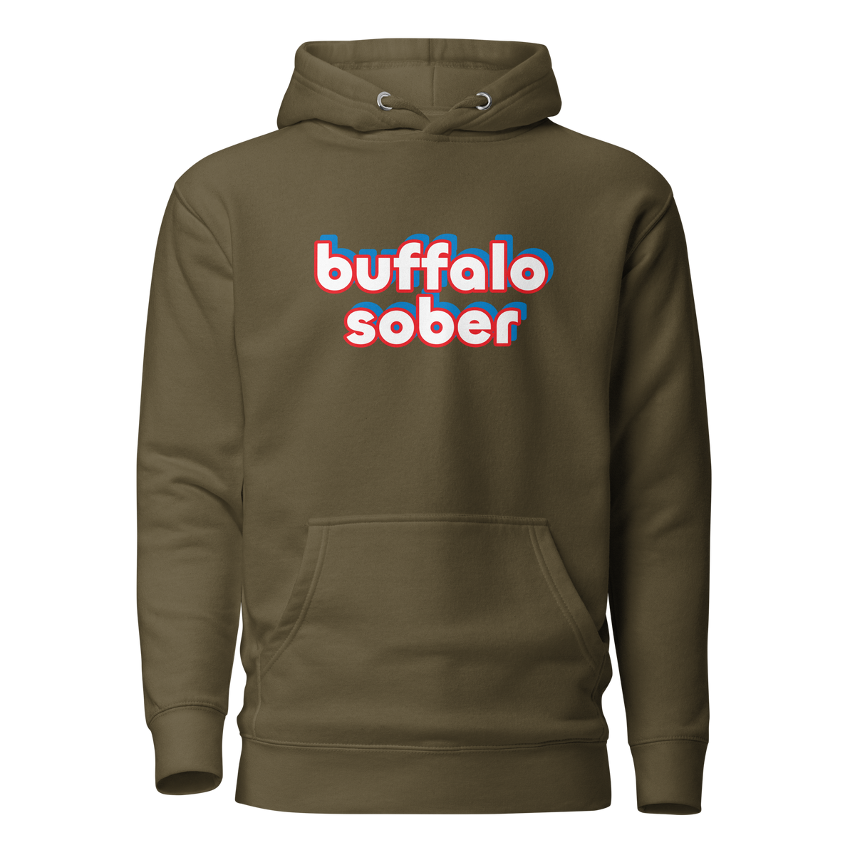 Buffalo Sober Hoodie Military Green | 222 Threads