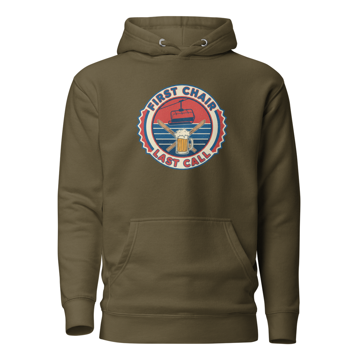 First Chair Last Call Hoodie Military Green | 222 Threads