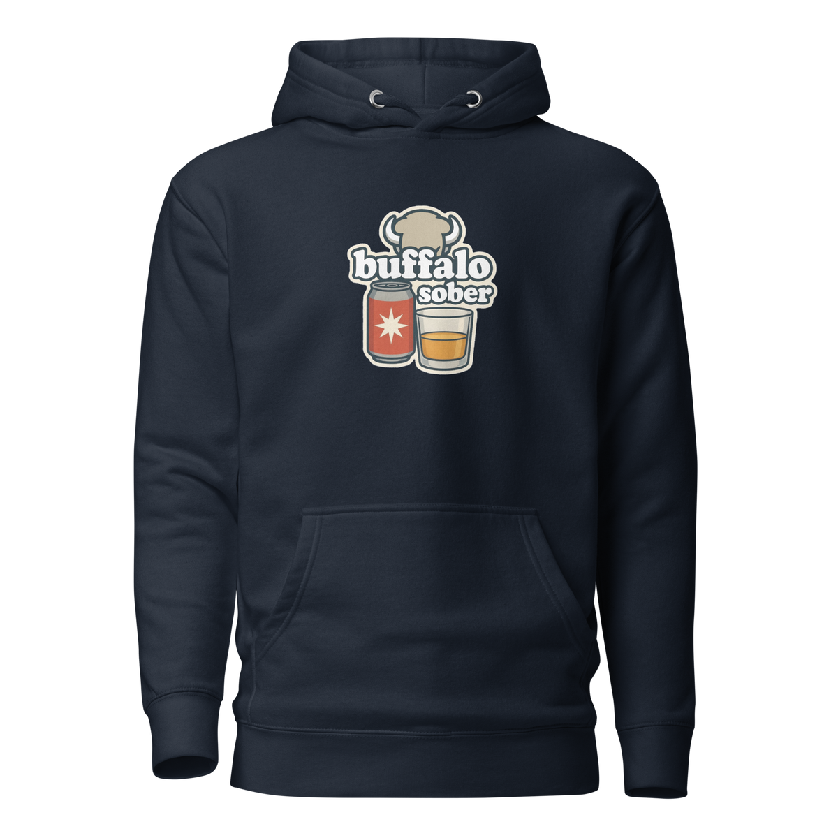 Buffalo Sober Hoodie Navy Blazer | 222 Threads