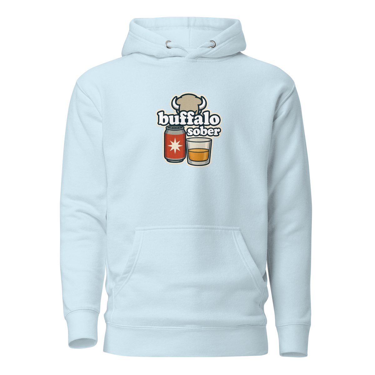 Buffalo Sober Hoodie Sky Blue | 222 Threads