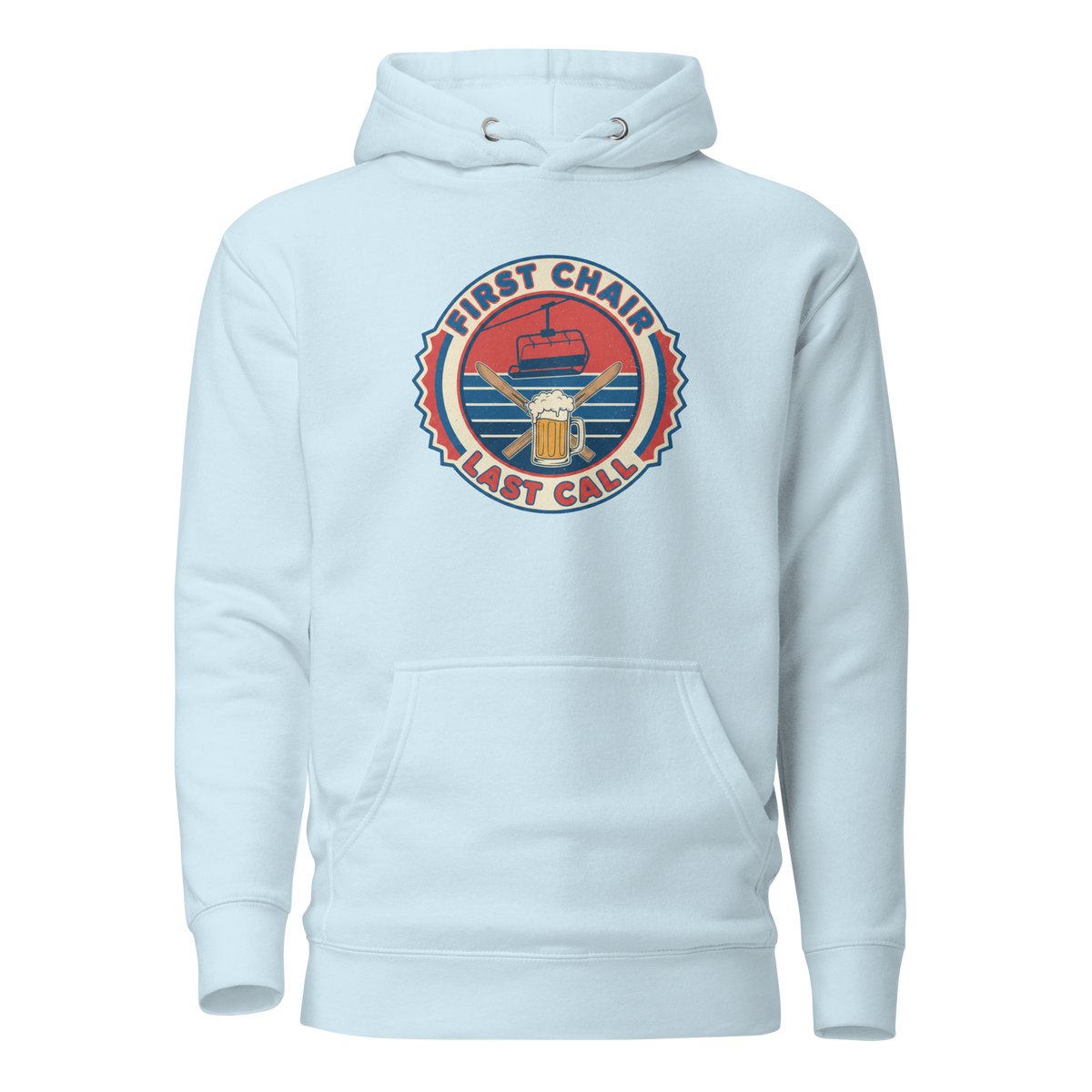 First Chair Last Call Hoodie Sky Blue | 222 Threads