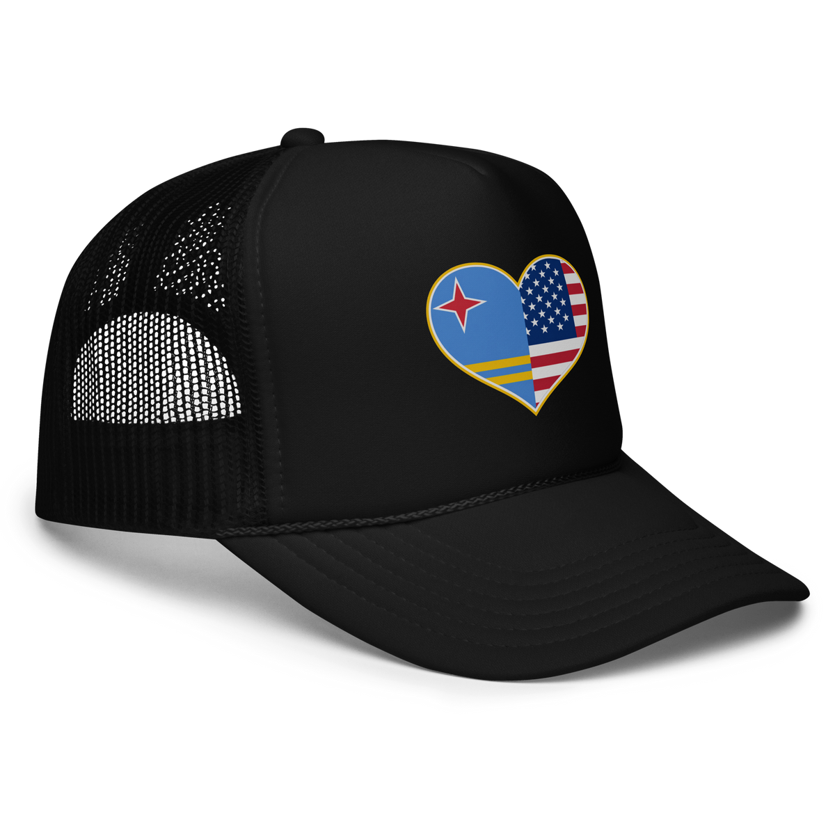 Aruba And USA Foam Trucker Hat 222 Threads