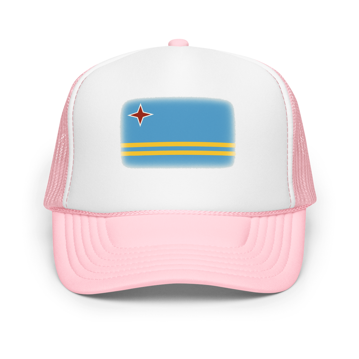 Aruba Foam Trucker Hat Light Pink / White / Light Pink | 222 Threads