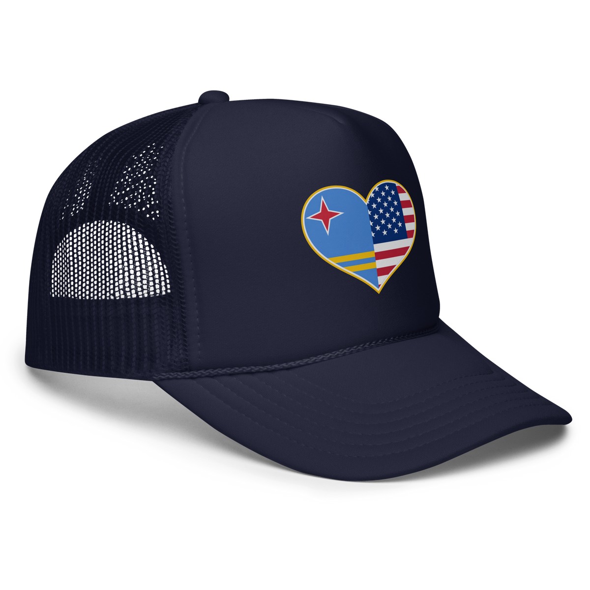 Aruba And USA Foam Trucker Hat 222 Threads