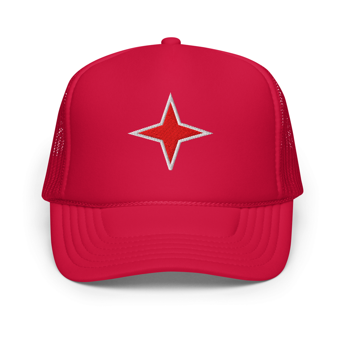Aruba Red Star Foam Trucker Hat Red | 222 Threads