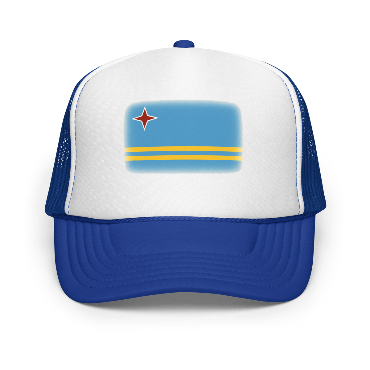 Aruba Foam Trucker Hat Royal/ White/ Royal | 222 Threads