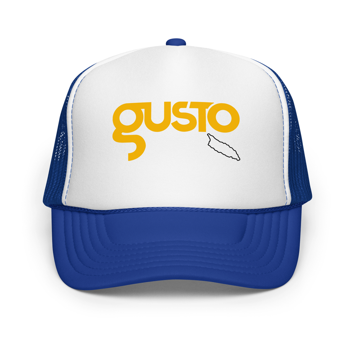 Gusto Aruba Foam Trucker Hat Royal/ White/ Royal | 222 Threads