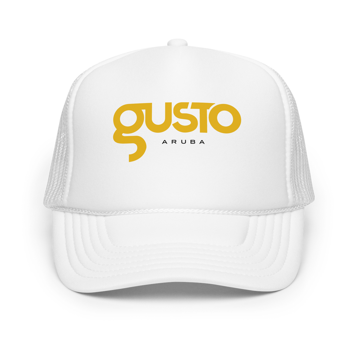 Gusto Aruba Foam Trucker Hat White | 222 Threads