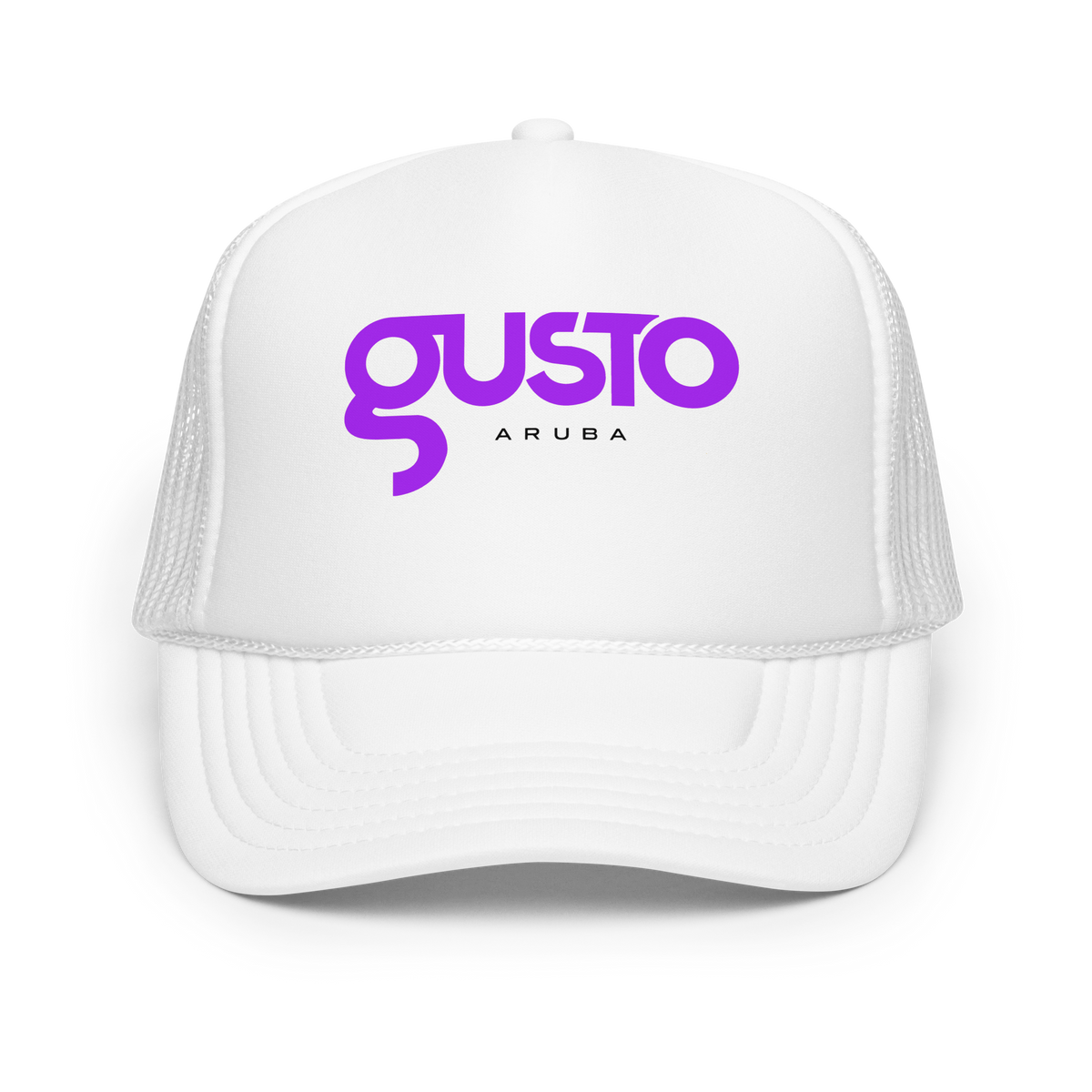Gusto Aruba Foam Trucker Hat White | 222 Threads