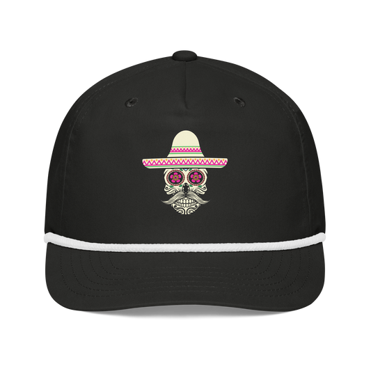 Old Fred Sugar Skull Rope Hat Black/White | 222 Threads