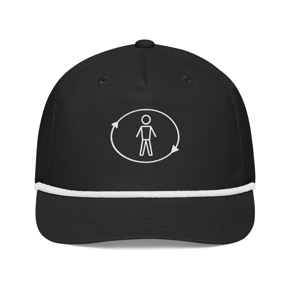 Human In The Loop AI Rope Hat Black/White | 222 Threads