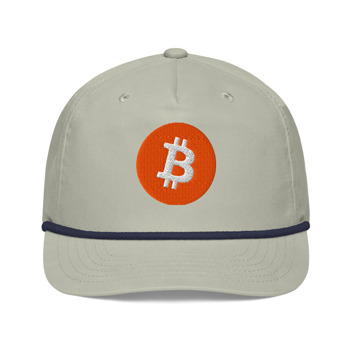 Bitcoin Rope Hat Lt Gray/Navy | 222 Threads