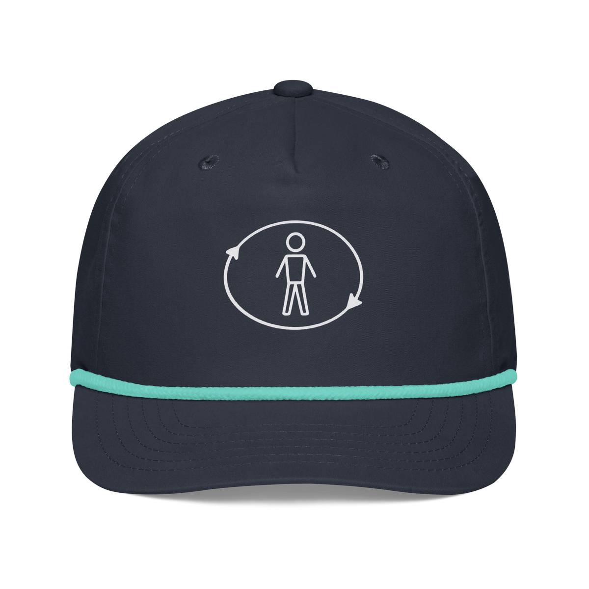 Human In The Loop AI Rope Hat Navy/Mint | 222 Threads