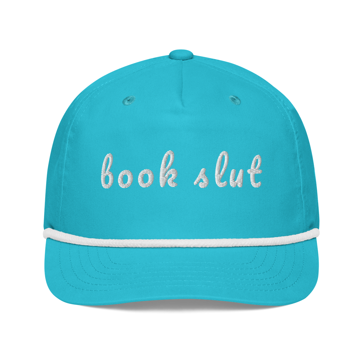 Book Slut Rope Hat Turquoise/White | 222 Threads