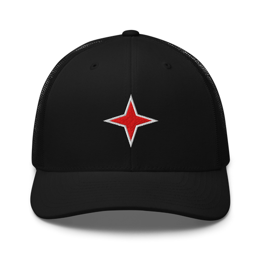 Aruba Red Star Trucker Hat Black | 222 Threads
