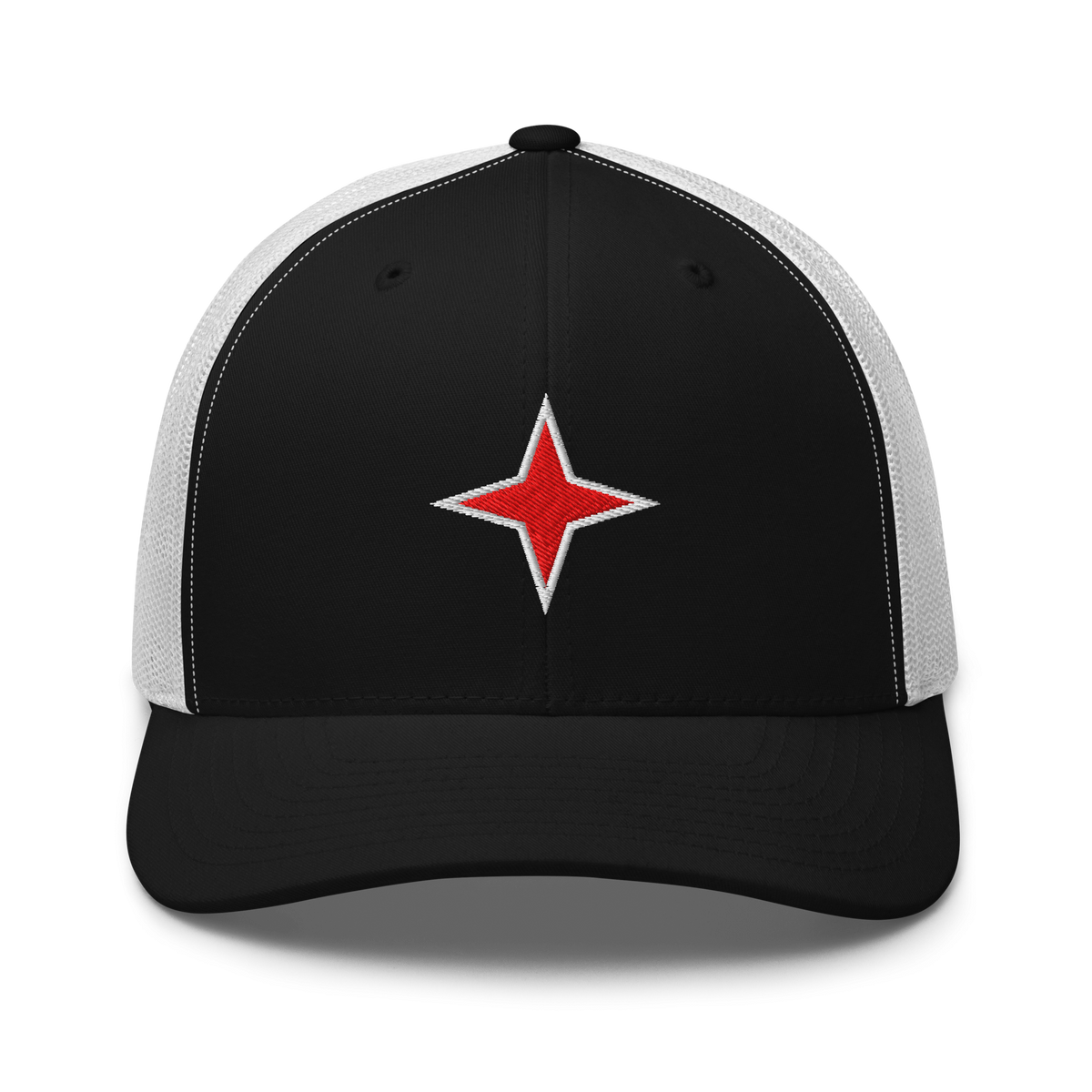 Aruba Red Star Trucker Hat Black/ White | 222 Threads