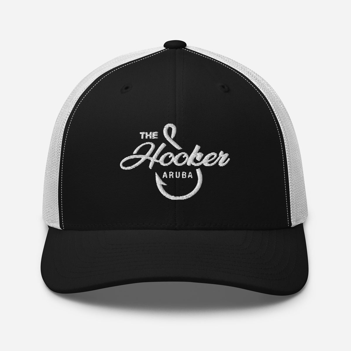 The Hooker Charters Aruba Trucker Cap Black/ White | 222 Threads