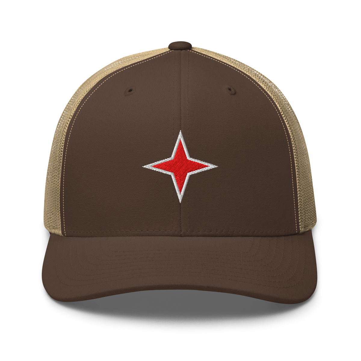 Aruba Red Star Trucker Hat Brown/ Khaki | 222 Threads