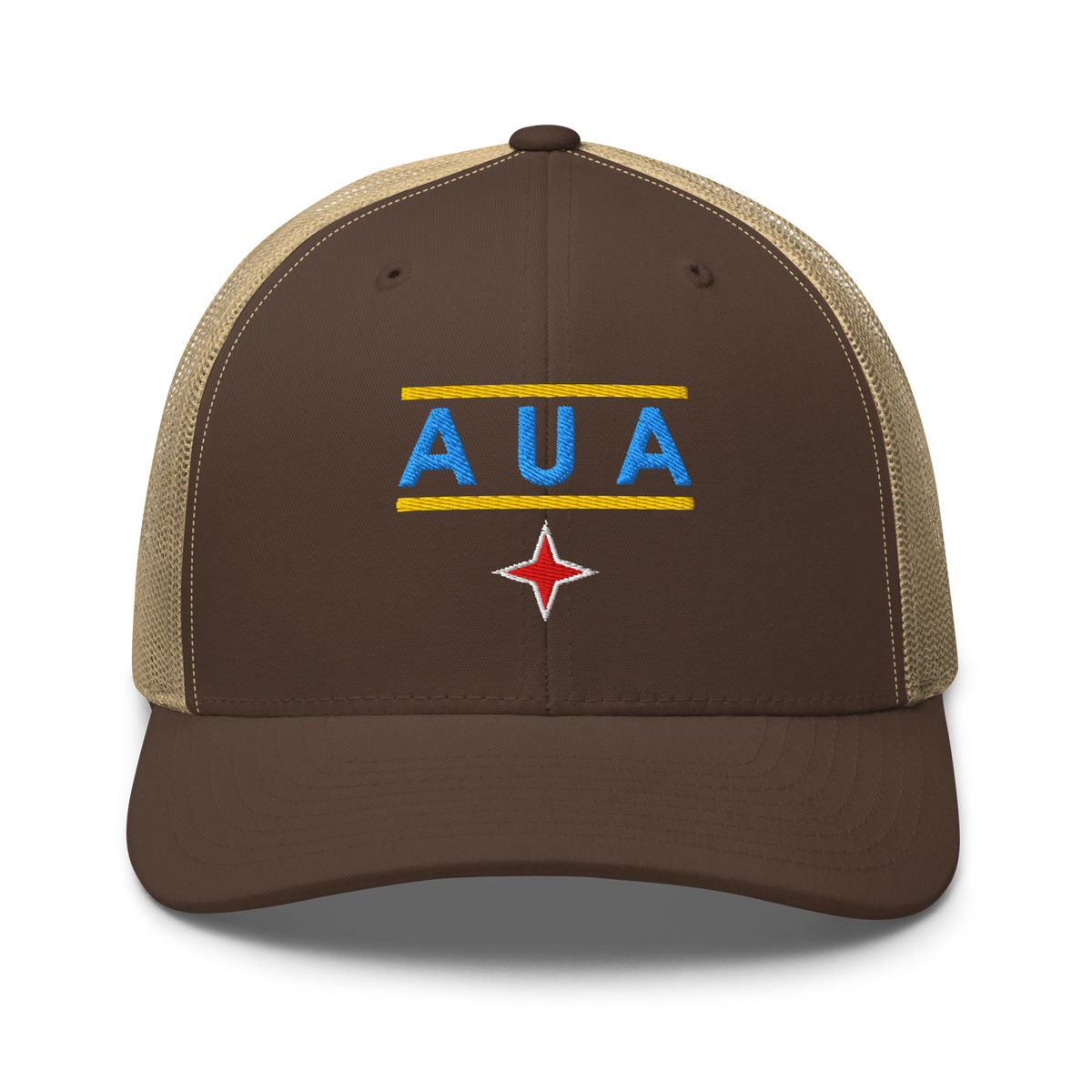 Aruba AUA Trucker Hat Brown/ Khaki | 222 Threads