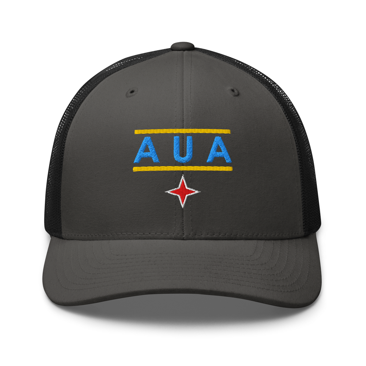 Aruba AUA Trucker Hat Charcoal/ Black | 222 Threads