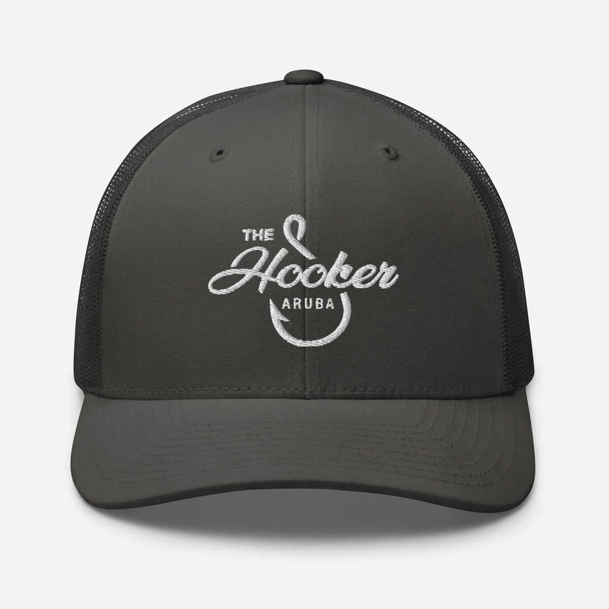 The Hooker Charters Aruba Trucker Cap Charcoal | 222 Threads