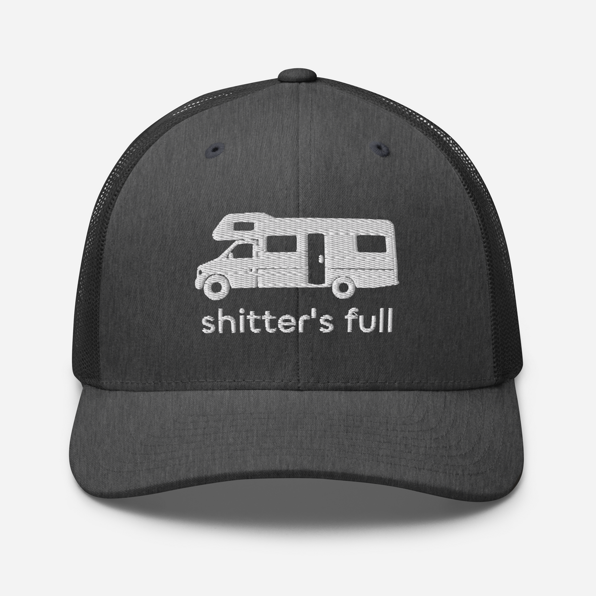Shitter's Full Trucker Cap Dark Heather Gray | 222 Threads