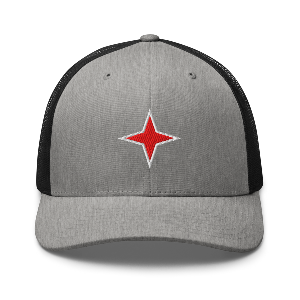 Aruba Red Star Trucker Hat Heather/ Black | 222 Threads