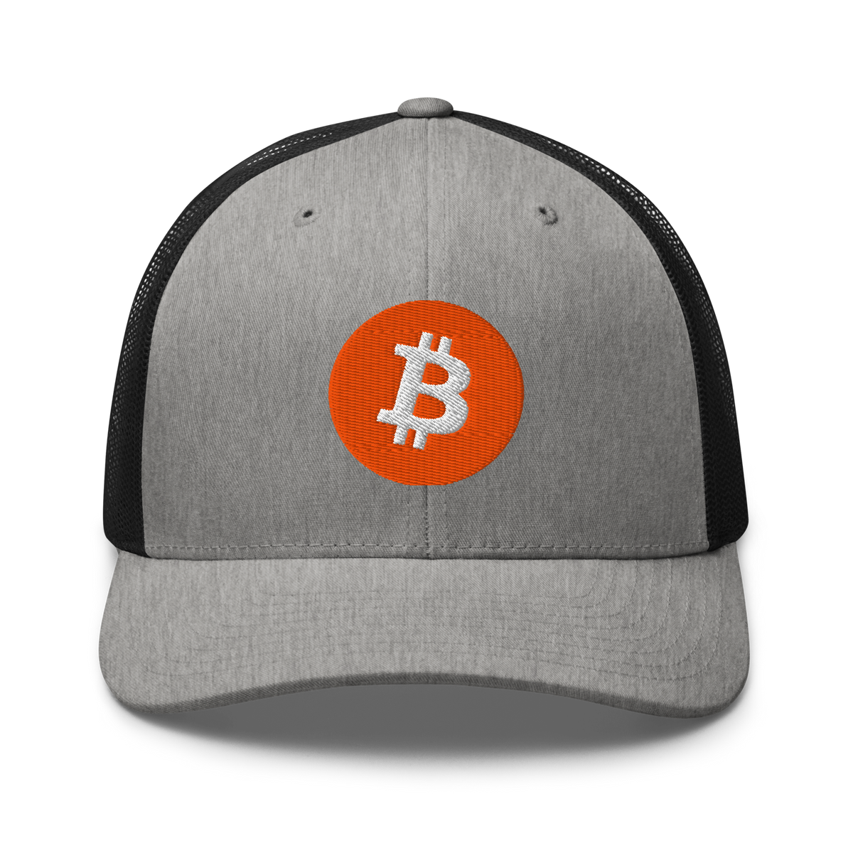 bitcoin Trucker Hat Heather/ Black | 222 Threads