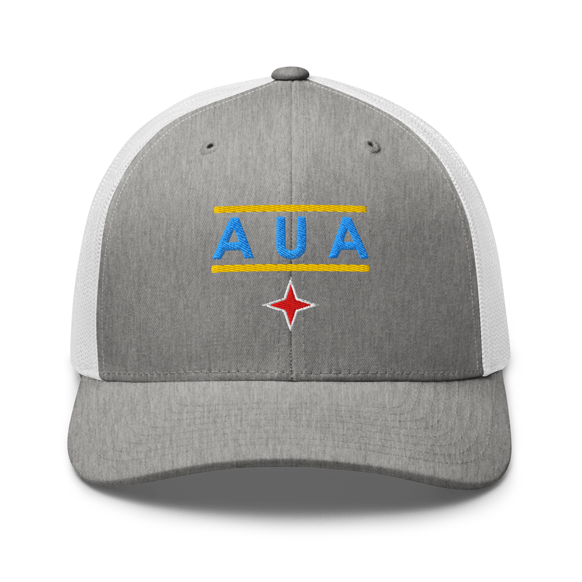 Aruba AUA Trucker Hat Heather Grey/White | 222 Threads