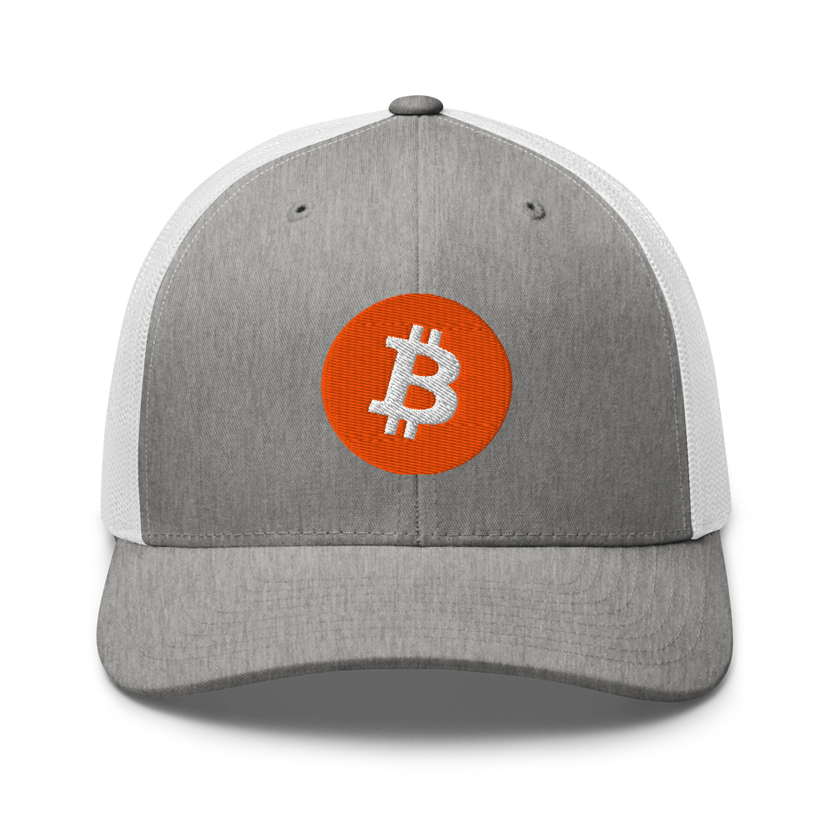 bitcoin Trucker Hat Heather Grey/White | 222 Threads