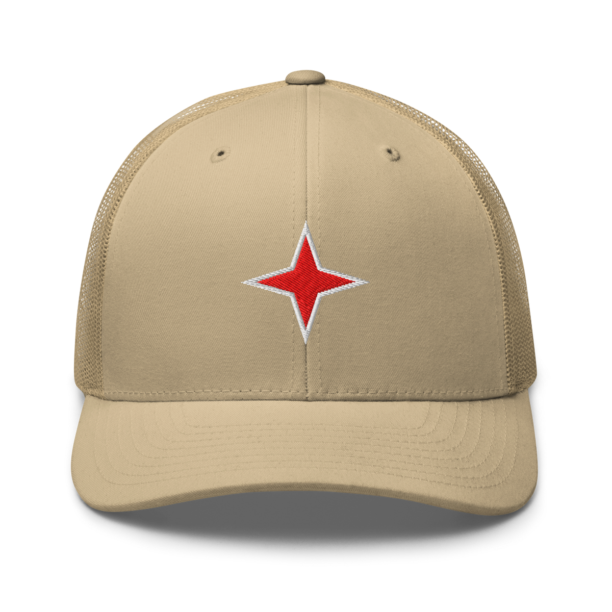 Aruba Red Star Trucker Hat Khaki | 222 Threads