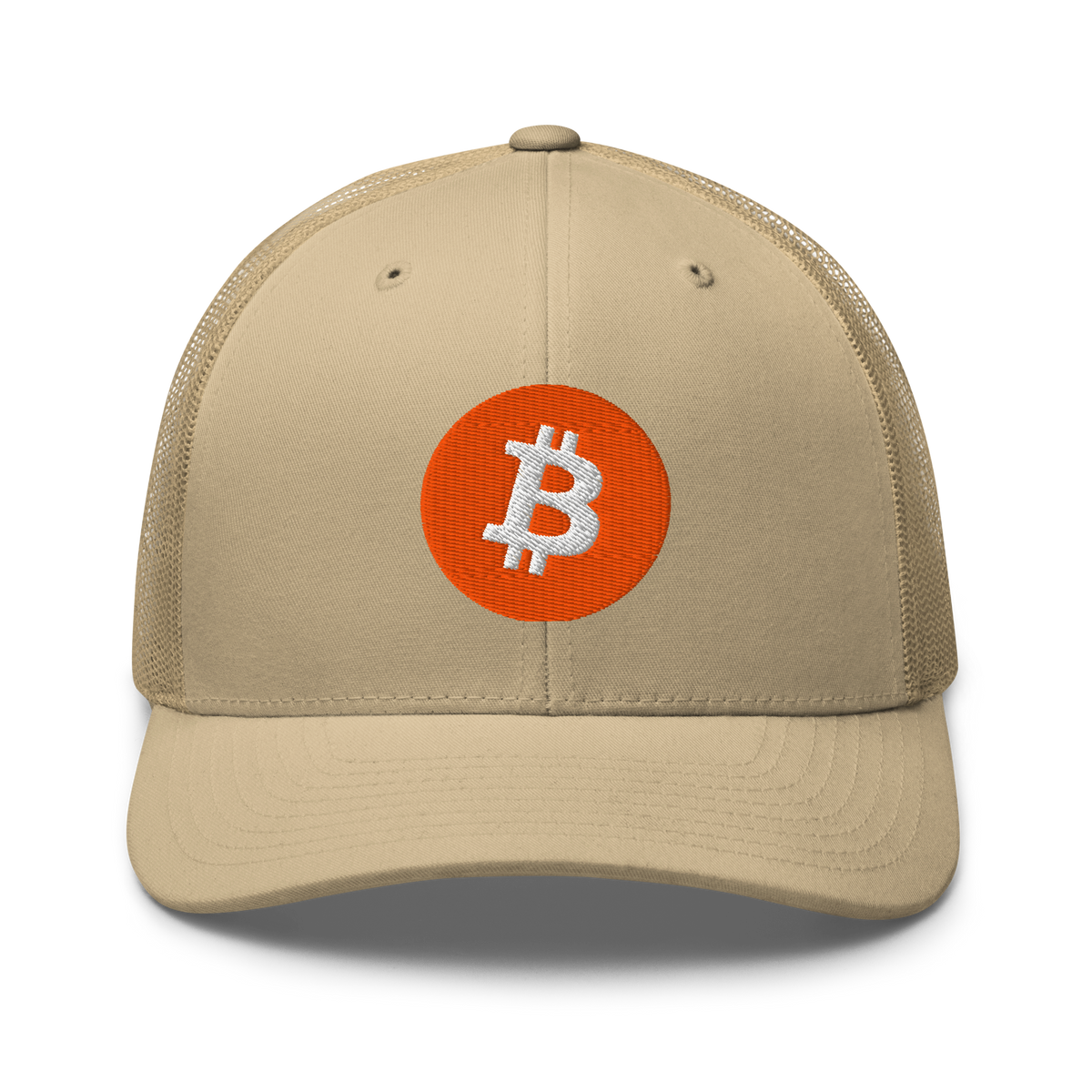 bitcoin Trucker Hat Khaki | 222 Threads