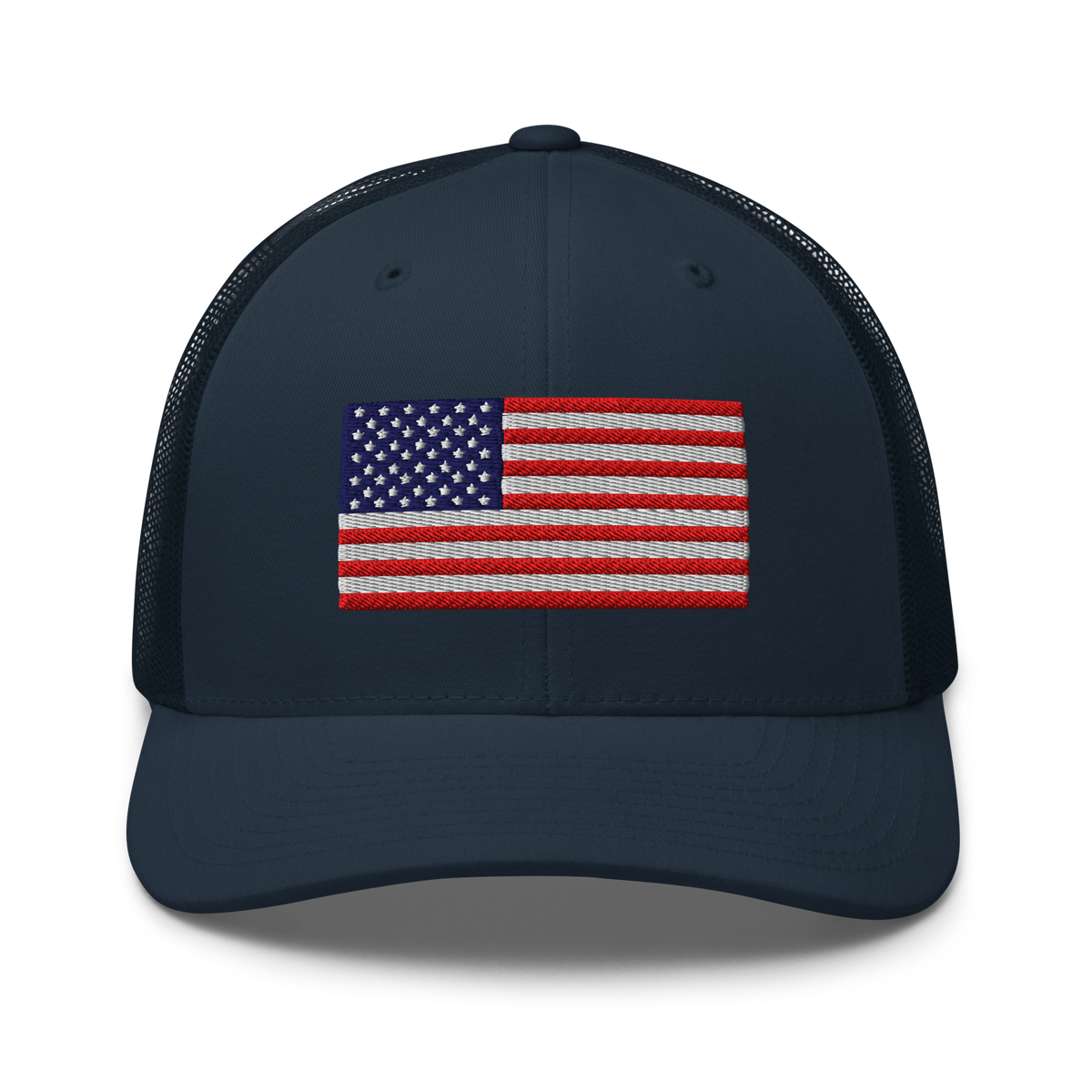 USA Flag Trucker Cap Navy | 222 Threads