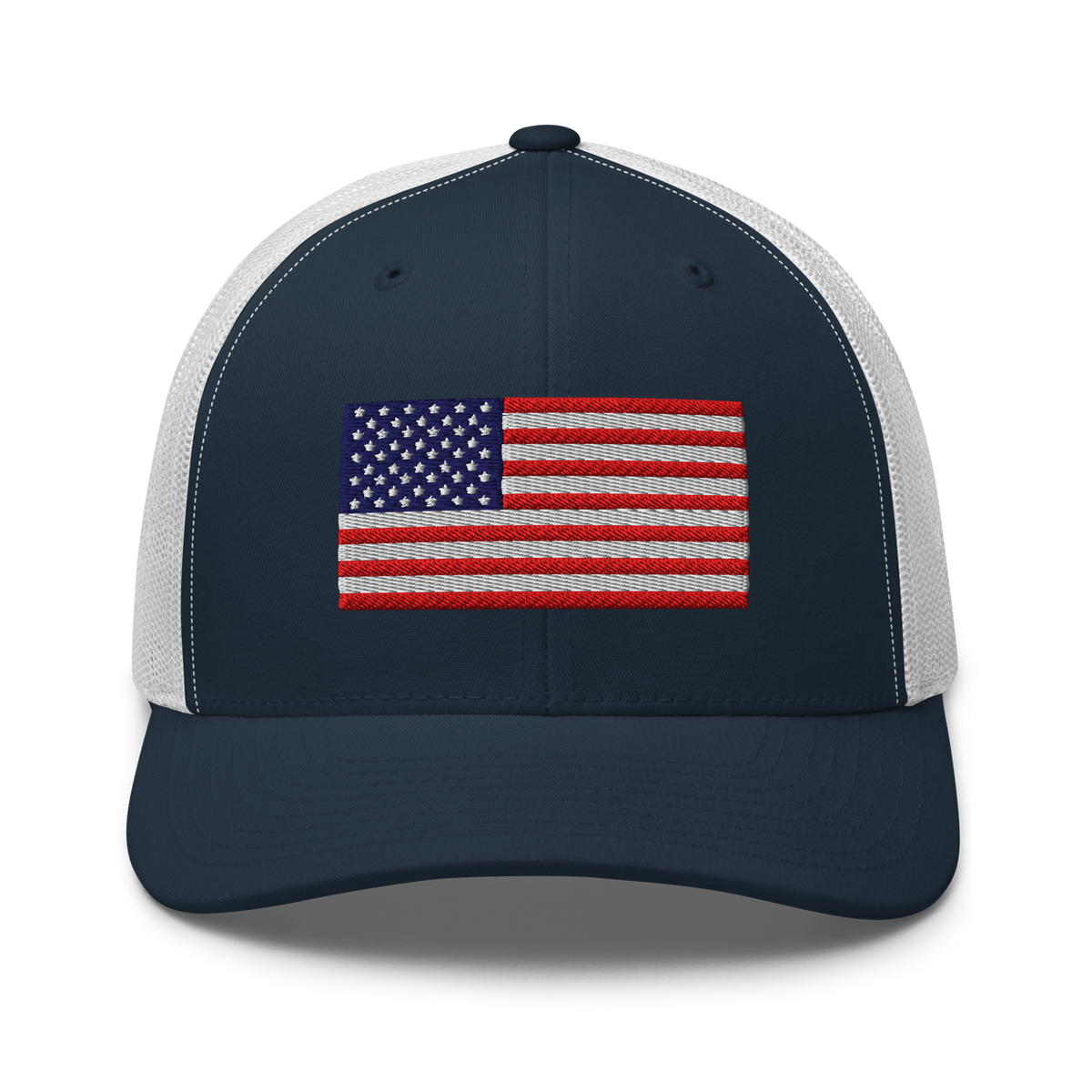 USA Flag Trucker Cap Navy/ White | 222 Threads