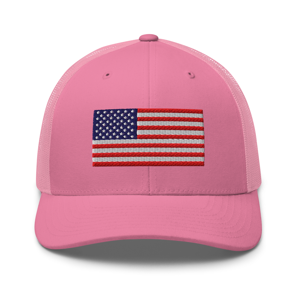 USA Flag Trucker Cap Pink | 222 Threads