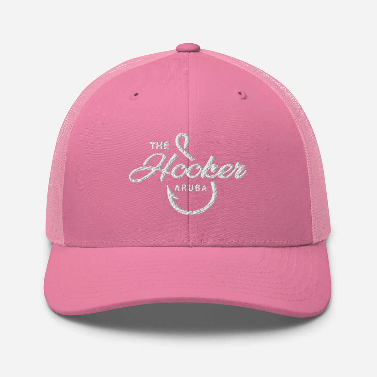 The Hooker Charters Aruba Trucker Cap Pink | 222 Threads