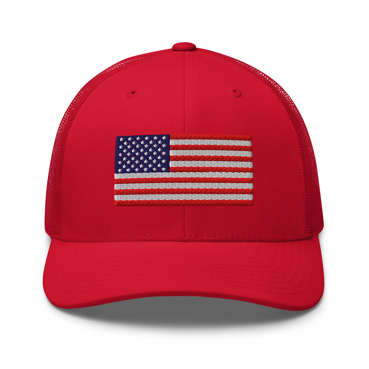 USA Flag Trucker Cap Red | 222 Threads