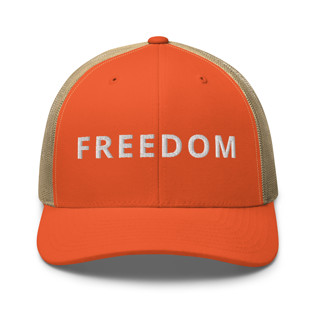 FREEDOM Trucker Cap Rustic Orange/ Khaki | 222 Threads
