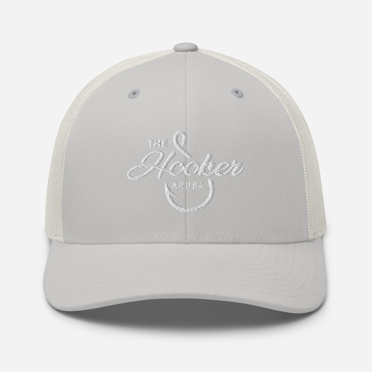 The Hooker Charters Aruba Trucker Cap Silver | 222 Threads