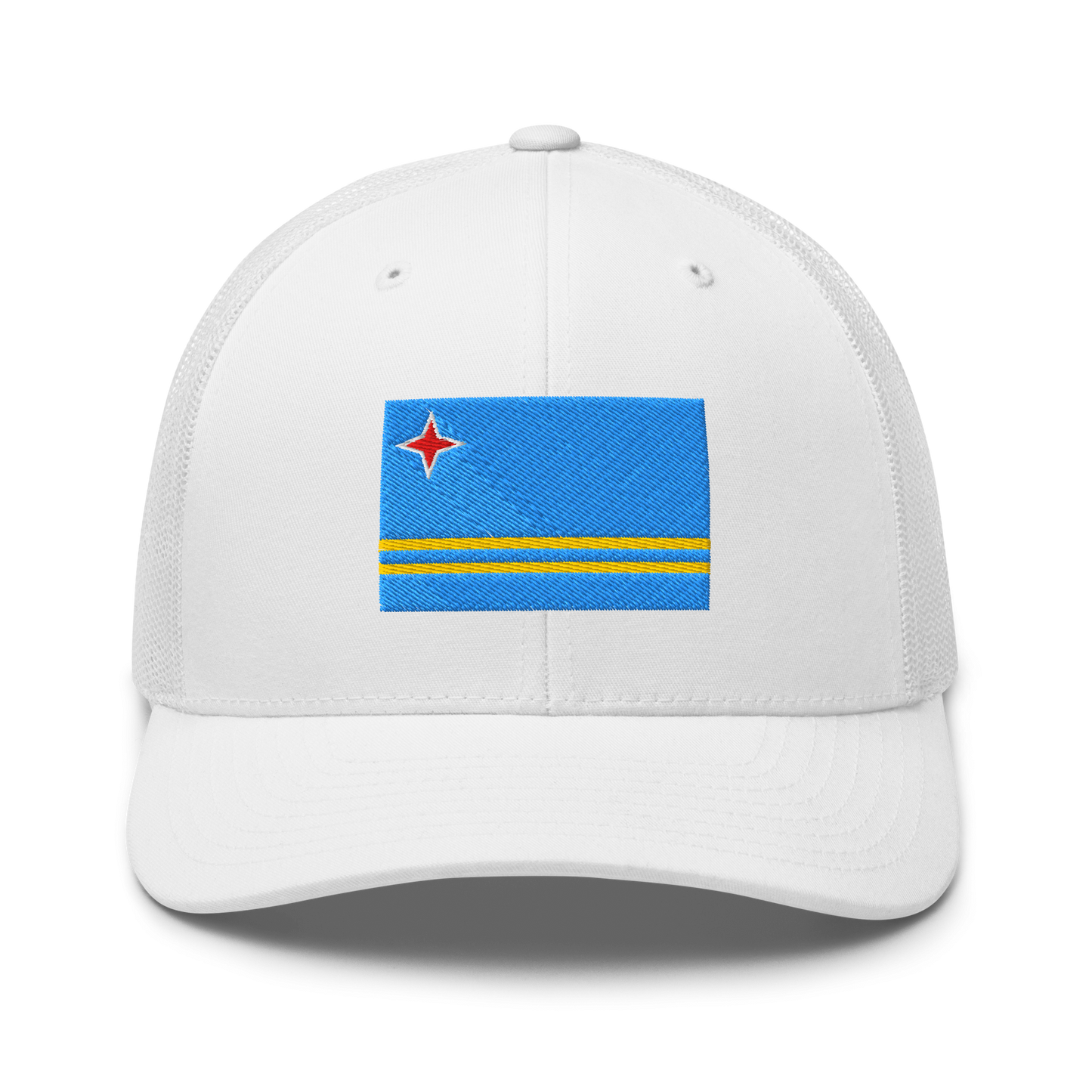Aruba Flag Trucker Hat - 222 Threads