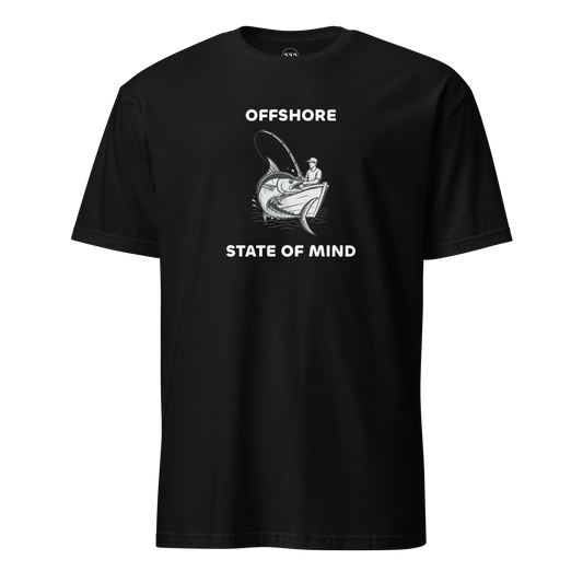 Offshore State Of Mind Fishing Novelty T-Shirt Black