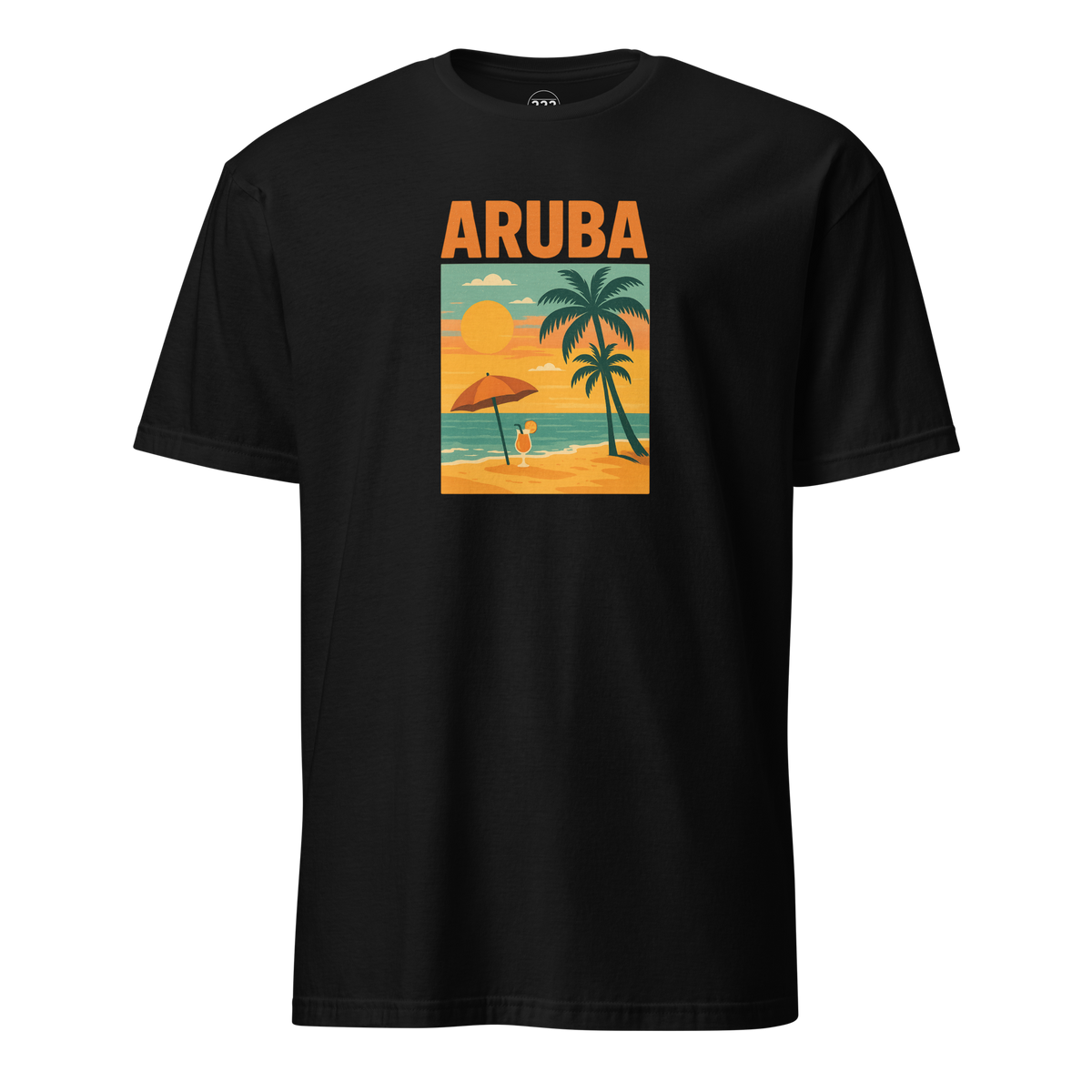 Aruba Beach T-Shirt Black | 222 Threads